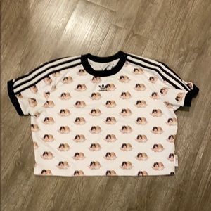 - Adidas fiorucci angel crop top tee S